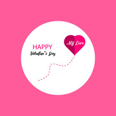 Happy Valentine's day card. Happy Valentine's Day lettering. Icons, lettering,, typography related to Valentine's day. Can be used in infographic, advertising. Vector illustration isolated on white. 