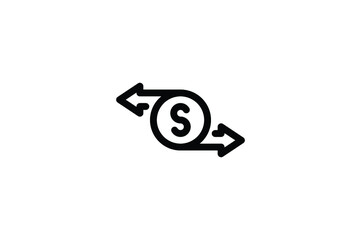 Finance Outline Icon - Money Changer