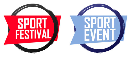 Sport banners design template, vector illustration