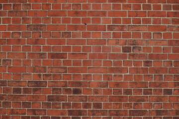 Old red brick wall background