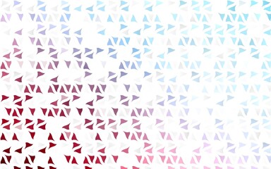 Light Blue, Red vector layout with lines, triangles.