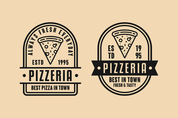 Pizzeria vector design vintage logo