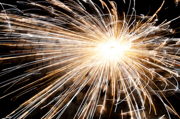 Zameen chakri a popular firecracker lit during Diwali celebrations.