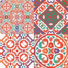 Antique talavera tiles patchworks.