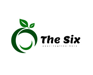 abstract green apple logo | Fruit Logo