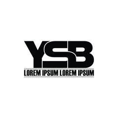 YSB letter monogram logo design vector