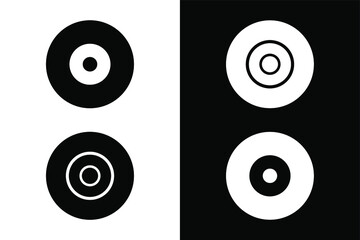 Circles concept on black and white color. Very suitable in various business purposes, also for icon, symbol and many more.