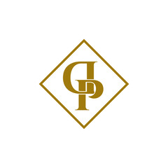 Letter DP luxury logo design vector