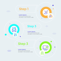Infographic step minimal design template