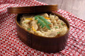 タケノコご飯のお弁当