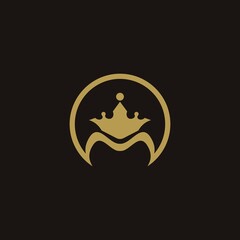 Crown logo template vector