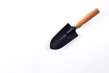 Shovel gardening on white background