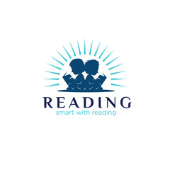 reading child logo designs simple modern for education logo