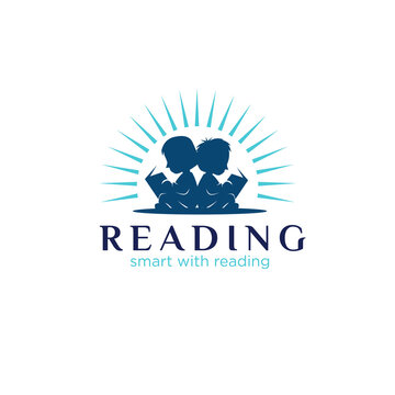 Reading Child Logo Designs Simple Modern For Education Logo