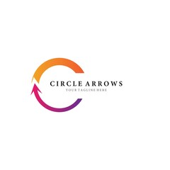 Circle arrows logo template