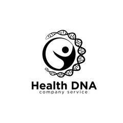 dna health logo designs for wellness and medical service