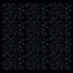 Wrapping paper with Children-Kids cartoon character for background and wallpaper. Gift cover wrapper and book cover concept