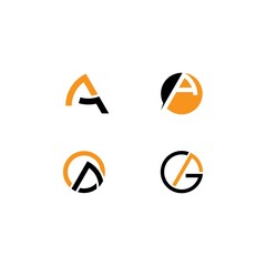 A Letter logo business template