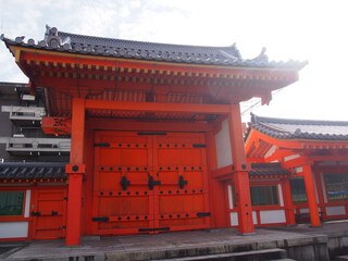 Beautiful historic structure in a shrine, Kyoto, Japan