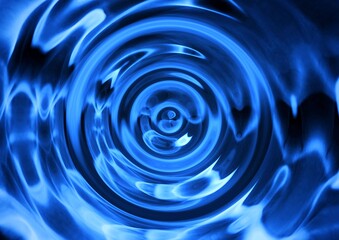 抽象的な青い水の渦