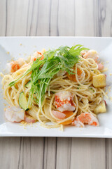 エビのパスタ