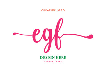 EGF font arrangement logo is simple, easy to understand and authoritativePrint