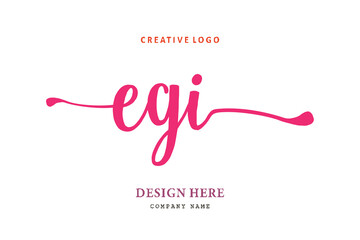 EGI font arrangement logo is simple, easy to understand and authoritativePrint