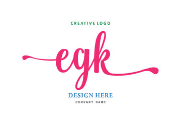 EGK font arrangement logo is simple, easy to understand and authoritativePrint