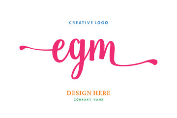 EGM font arrangement logo is simple, easy to understand and authoritativePrint