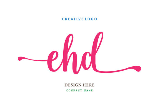 EHD font arrangement logo is simple, easy to understand and authoritativePrint