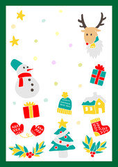 クリスマスの手描きイラスト素材