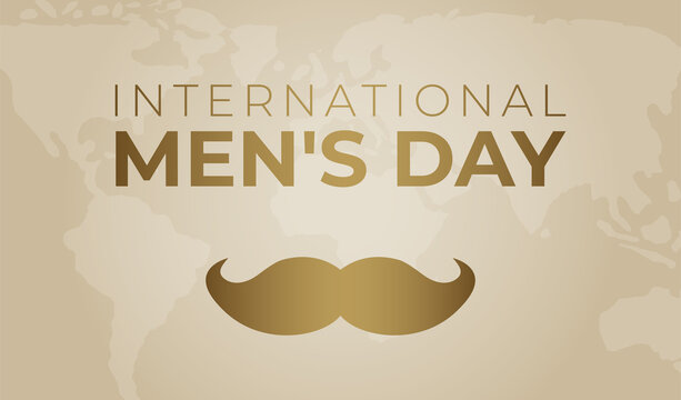 Gold International Men's Day Background Illustration