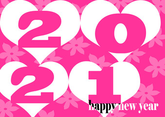 Happy new year 2021 graphic resources creative design