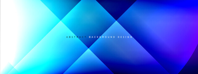 Vector abstract background - circle and cross on fluid gradient with shadows and light effects. Techno or business shiny design templates for text