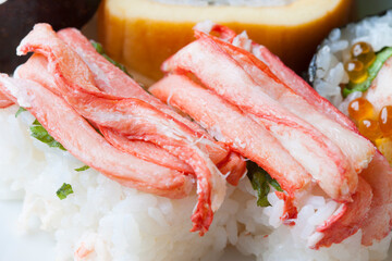 ズワイガニのにぎり鮨