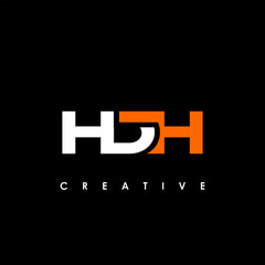 Obraz premium HDH Letter Initial Logo Design Template Vector Illustration