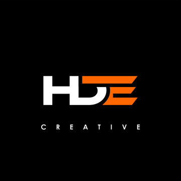 HDE Letter Initial Logo Design Template Vector Illustration