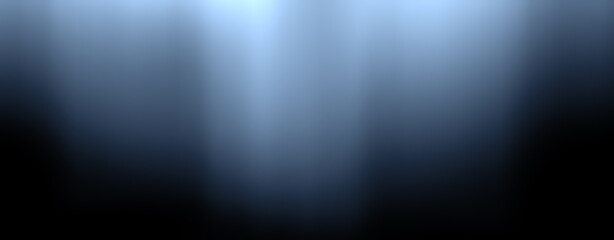 Obraz premium Blurred divine blue sun light shines through space . The rays beam light on the floor. Spotlight on isolated background. Stock illustration.