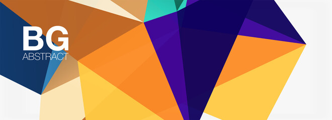 3d mosaic abstract backgrounds, low poly shape geometric design