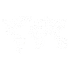 Fototapeta premium World map of circles. Simple vector illustration on a white background