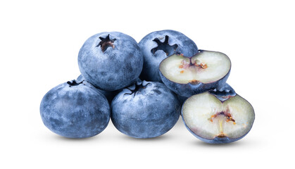 blueberry on white background