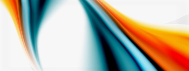 Abstract Background. Smooth flowing lines, blurred waves, rainbow color style stripes. Vector illustrations for covers, banners, flyers and posters and other