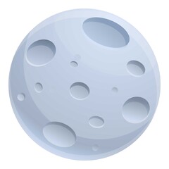 Mystical moon icon. Cartoon of mystical moon vector icon for web design isolated on white background