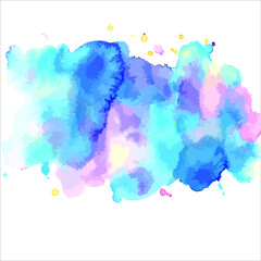 splashes of paint watercolor on white background.Vector Eps10