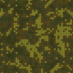 Fototapeta na wymiar Military camouflage seamless pattern. Urban digital pixel style.