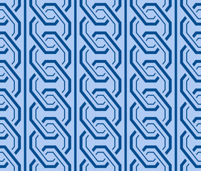 Japanese Geometric Chain Vector Seamless Pattern