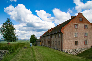 Fototapeta na wymiar Walk on Kongsvinger Fortress - Kongsvinger fortress was built in the years from 1673 to 1784