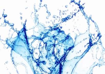 抽象的な青い水しぶきのクローズアップ