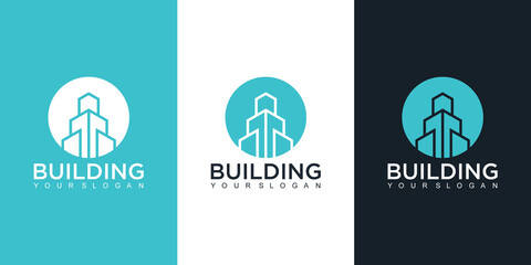 Building construction logo design