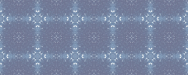 White and Blue Seamless Pattern. Monochrome